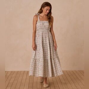 Floral Print Maxi Dress 100% Cotton